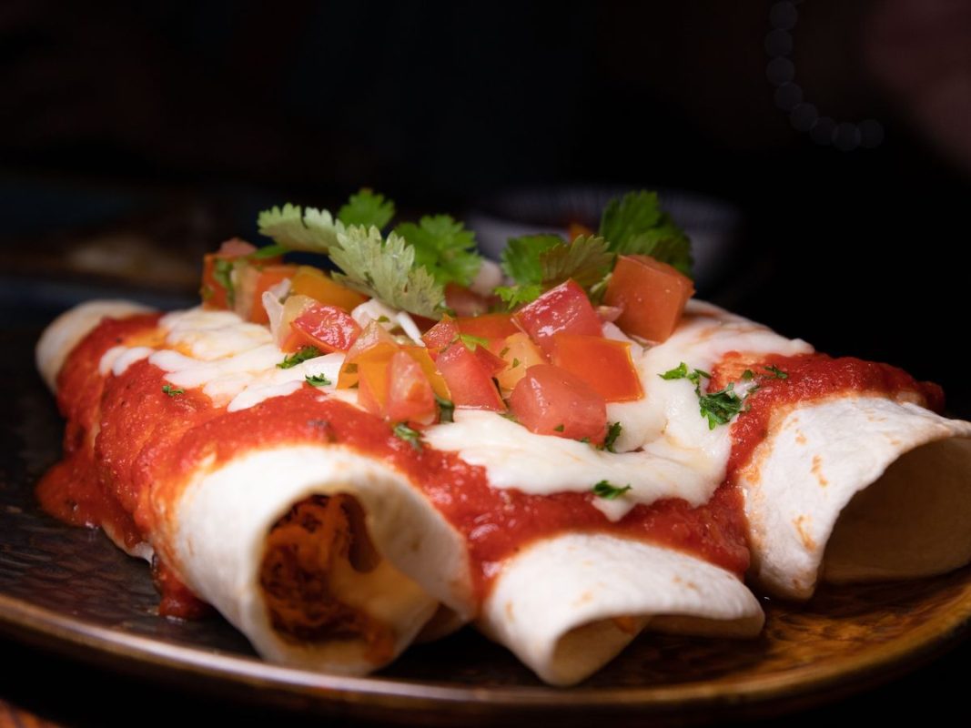 Saucy Chicken Enchiladas