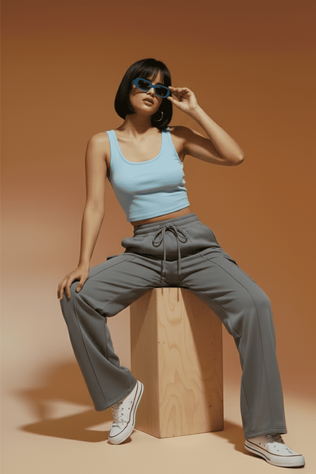 Grey Everyday Street Line Active Wear 4 Pocket Knitted Jogger - Image 1